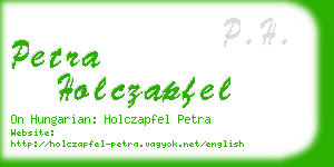 petra holczapfel business card